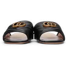 Gucci Black MatelassÃ© GG Jolie Sandals