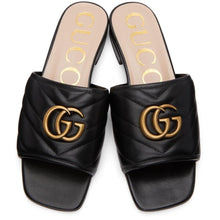 Gucci Black MatelassÃ© GG Jolie Sandals