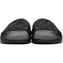 Gucci Black MatelassÃ© Slides