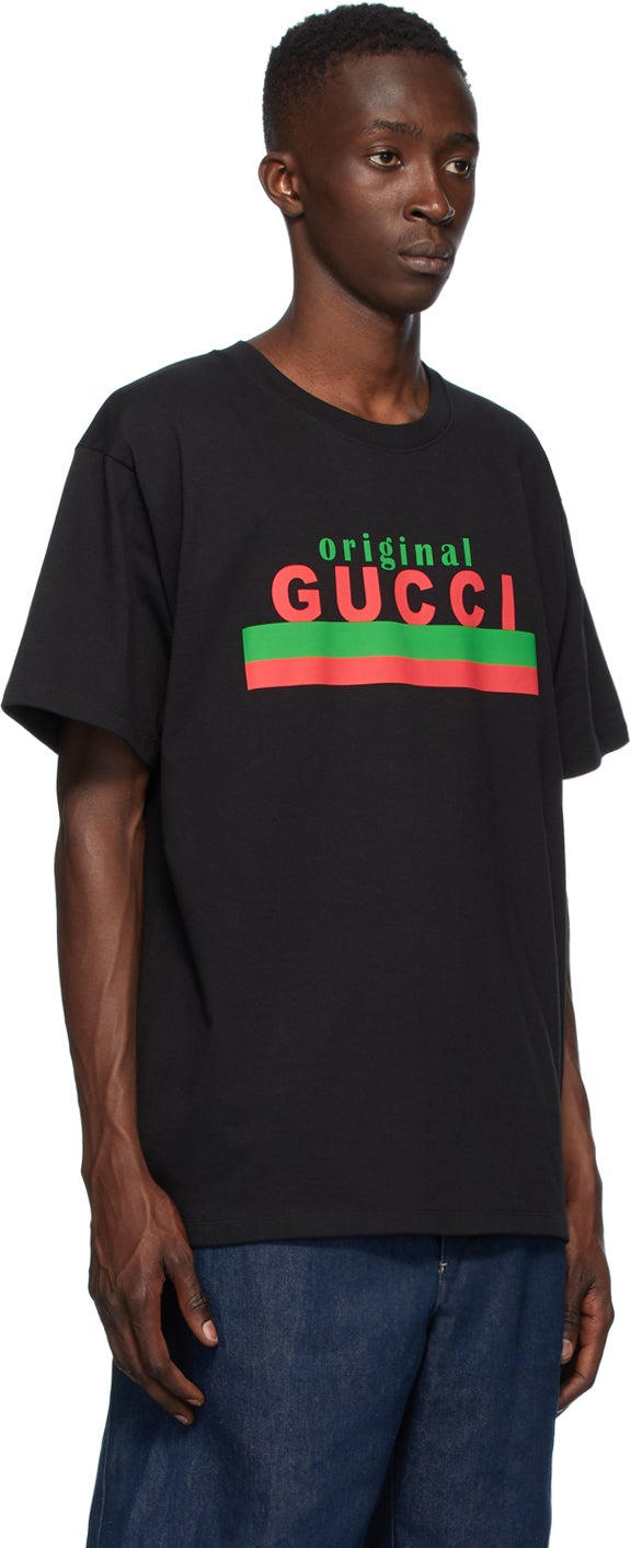 Utilgængelig civilisere ophavsret Gucci Black 'Original Gucci' T-Shirt – BlackSkinny
