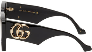 Gucci Black Rectangular GG Sunglasses