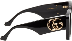 Gucci Black Rectangular GG Sunglasses