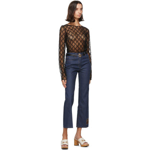 Gucci Black Skinny Interlocking G Buckle Belt - Gucci Black Skinny Skinny Interemballant G Boucle de boucle - 구찌 블랙 스키니 연동 G 버클 벨트
