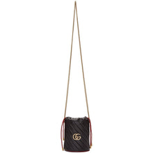 Gucci Black Torchon GG Marmont Bucket Bag