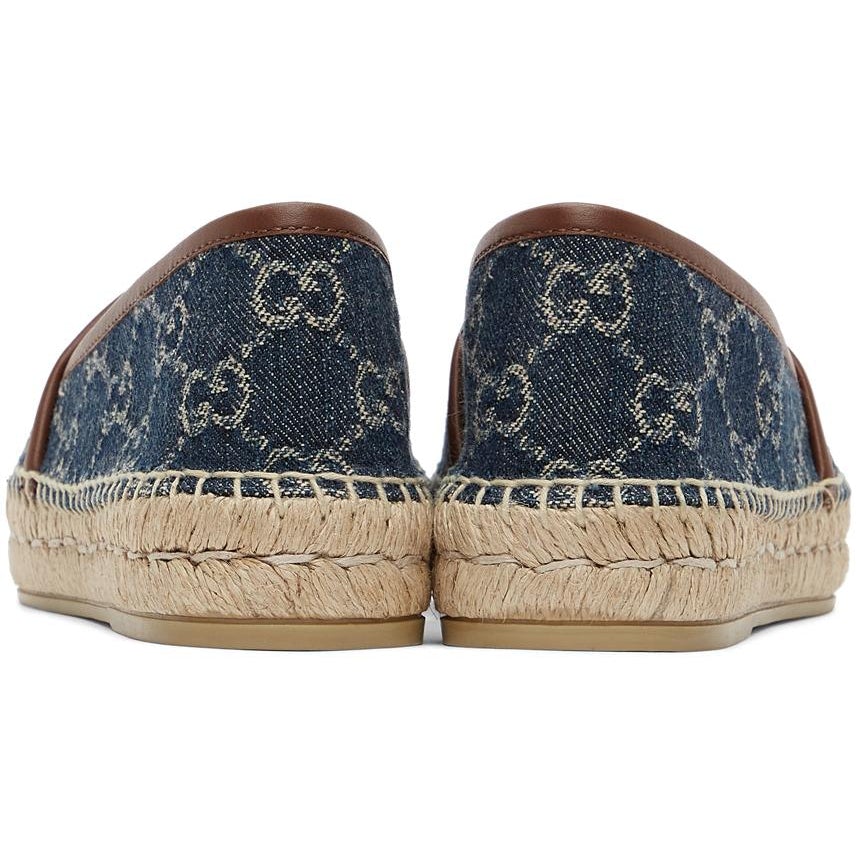 Gucci GG Leather Espadrille in Blue