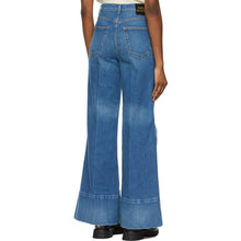 Gucci Blue Denim Washed Flare Jeans
