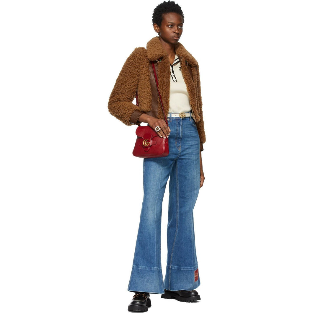 Gucci Blue Denim Washed Flare Jeans