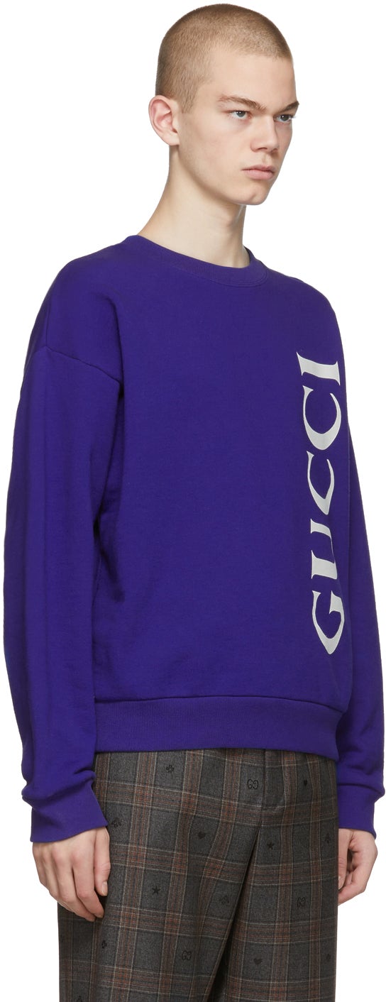 Gucci Blue Logo Sweatshirt – BlackSkinny