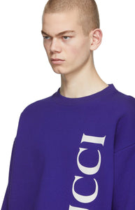 Gucci Blue Logo Sweatshirt