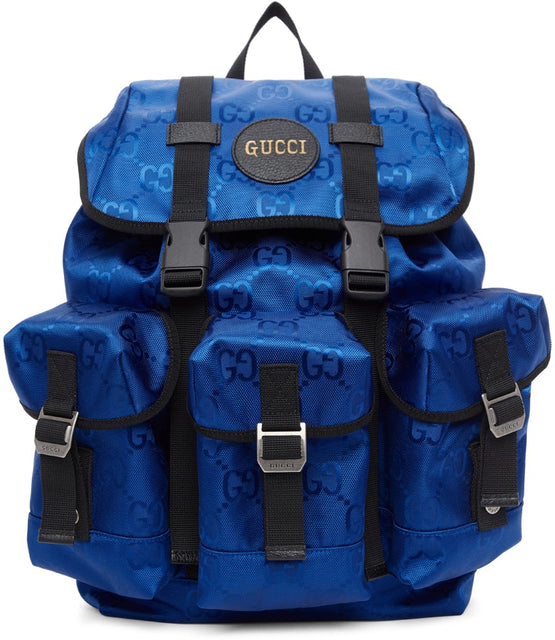 Gucci Blue Off The Grid GG Eco Backpack - Gucci Blue Off the Grid GG Eco Backpack - Gucci 파란색 그리드 GG 에코 배낭