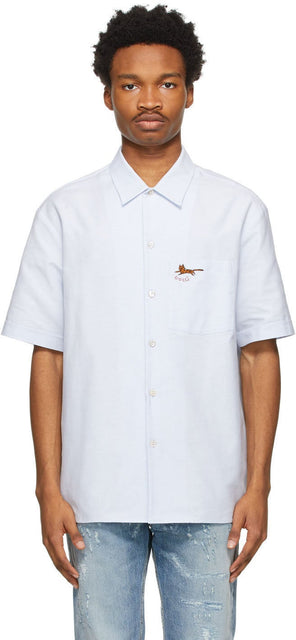 Gucci Blue Oxford Shirt - Chemise Gucci Blue Oxford - 구찌 블루 옥스포드 셔츠
