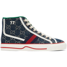 Gucci Blue Tennis 1977 High Sneakers - Tennis bleu de Gucci 1977 hautes baskets - 구찌 블루 테니스 1977 높은 스니커즈