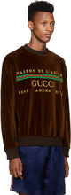 Gucci Brown Chenille 'Maison De L'amour' Sweatshirt
