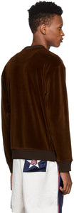 Gucci Brown Chenille 'Maison De L'amour' Sweatshirt