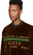 Gucci Brown Chenille 'Maison De L'amour' Sweatshirt