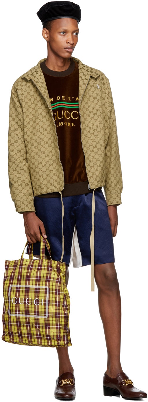 Gucci Brown Chenille 'Maison De L'amour' Sweatshirt