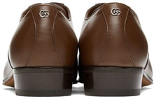 Gucci Brown Double G Oxfords