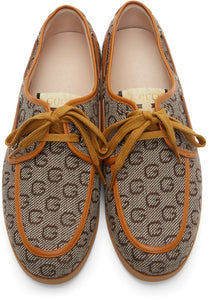 Gucci Brown G Boat Shoes