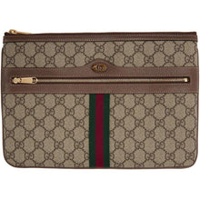 Gucci Brown GG Supreme Ophidia Pouch