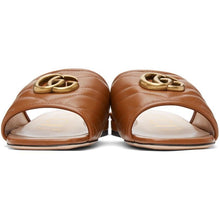 Gucci Brown MatelassÃ© GG Jolie Sandals