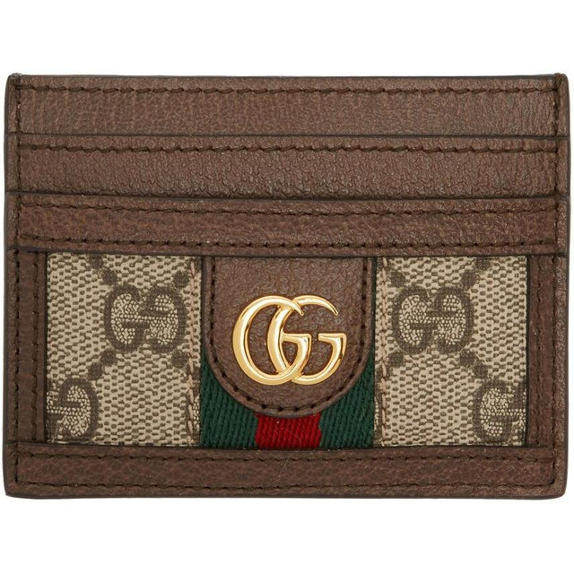 Gucci Brown Ophidia GG Card Holder