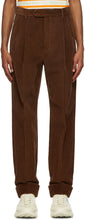 Gucci Brown Regular Fit Corduroy Trousers - Pantalon velours côtelé maternel GUCCI BROWN - 구찌 브라운 정규 맞춤 코듀로이 바지