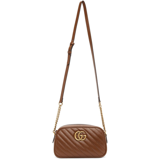 Gucci Brown Small GG Marmont 2.0 Camera Bag - Gucci Brown petit gg marmont 2.0 caméra caméra - 구찌 브라운 작은 GG Marmont 2.0 카메라 가방