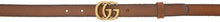 Gucci Brown Thin GG Marmont Belt - Gucci Brown Thin GG Marmont Ceinture - 구찌 브라운 얇은 GG Marmont Belt.