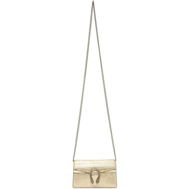 Gucci Gold Lizard Super Mini Dionysus Bag
