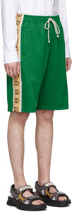 Gucci Green Jersey GG Ribbon Shorts