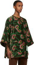 Gucci Green Ken Scott Edition Velvet Floral Shirt
