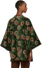 Gucci Green Ken Scott Edition Velvet Floral Shirt