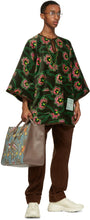 Gucci Green Ken Scott Edition Velvet Floral Shirt