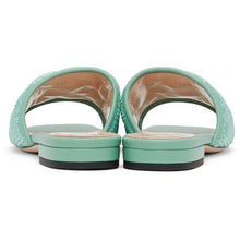 Gucci Green Sequin GG Slides