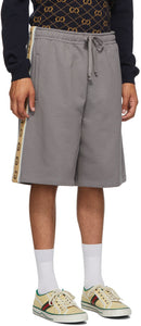 Gucci Grey Cotton Jersey Shorts