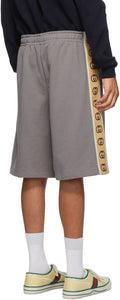 Gucci Grey Cotton Jersey Shorts