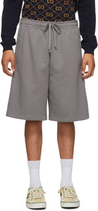 Gucci Grey Cotton Jersey Shorts - Short de Jersey de coton gris Gucci - Gucci 그레이 코튼 저지 반바지