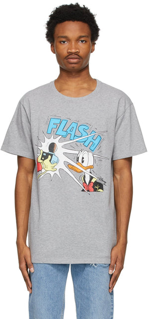 Gucci Grey Disney Edition Donald Duck 'Flash' T-Shirt - Gucci gris Disney Edition Donald Duck 'Flash' T-shirt - 구찌 회색 디즈니 판 Donald Duck 'Flash'티셔츠
