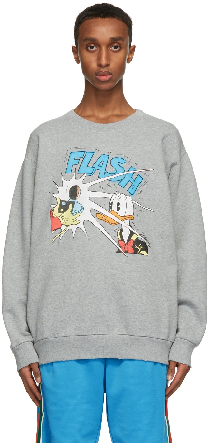 Gucci Grey Disney Edition Donald Duck Sweatshirt – BlackSkinny