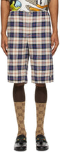 Gucci Multicolor Disney Edition Cotton Check Shorts - Short de chèque de coton en coton de gucci multicolore Disney - 구찌 여러 가지 빛깔의 디즈니 판 코튼 체크 반바지
