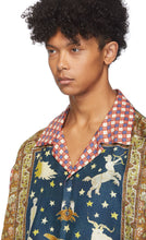 Gucci Multicolor Zodiac Rug Panel Short Sleeve Shirt