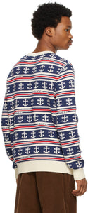 Gucci Navy Cotton Striped Sweater