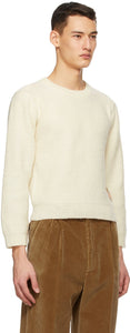 Gucci Off-White Knit Wool Crop Sweater