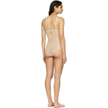 Gucci Off-White Tulle GG Corset Bodysuit