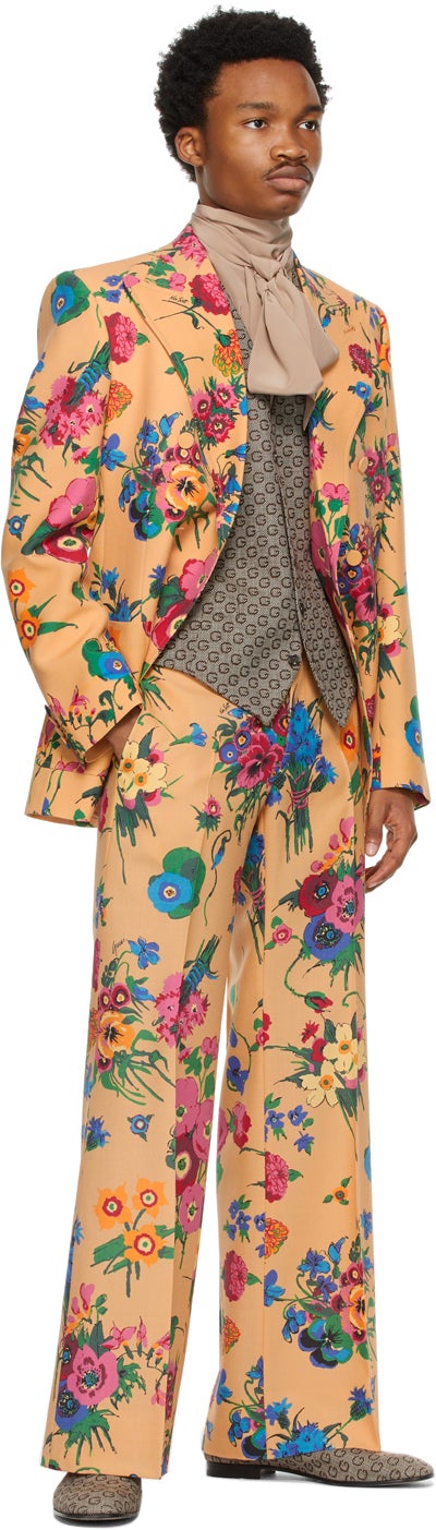 Gucci Orange Ken Scott Edition Mohair Palace Blazer