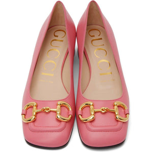 Gucci Pink Horsebit Ballerina Heels – BlackSkinny