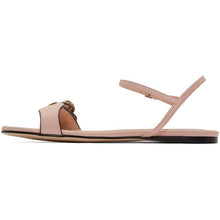 Gucci Pink Leather GG Sandals
