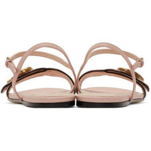 Gucci Pink Leather GG Sandals