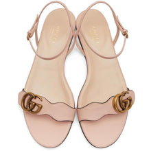 Gucci Pink Leather GG Sandals - Sandales GCCI en cuir rose - 구찌 핑크 가죽 GG 샌들