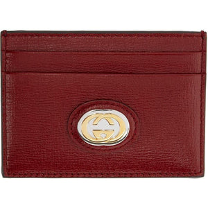 Gucci Red Interlocking G Card Holder